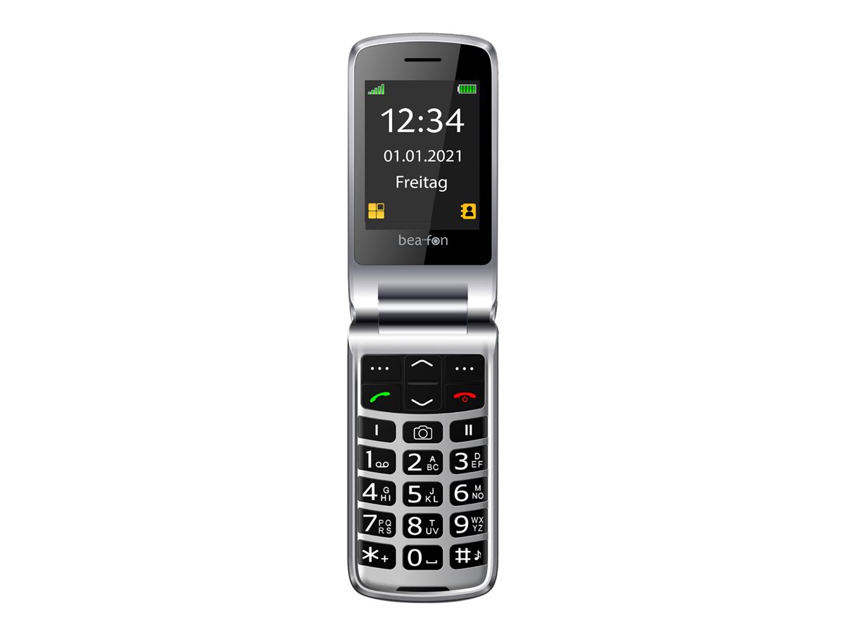 Beafon SL645 Silver Line, Gro?tastenklapphandy, schwarz