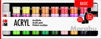 35 Marabu Basic Acrylfarben farbsortiert 32 x 3,5 und 2 x 59,0 ml