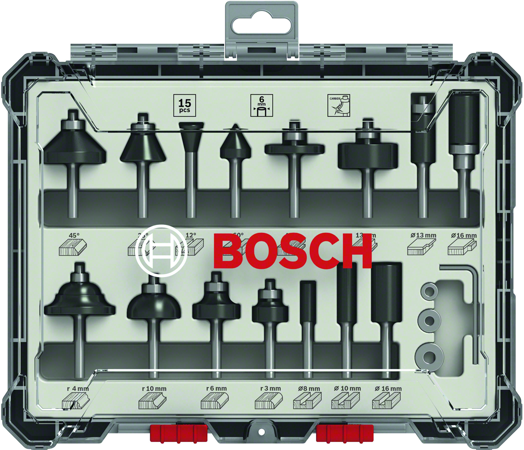 BOSCH Mixed Set FraeserSet 15teilig