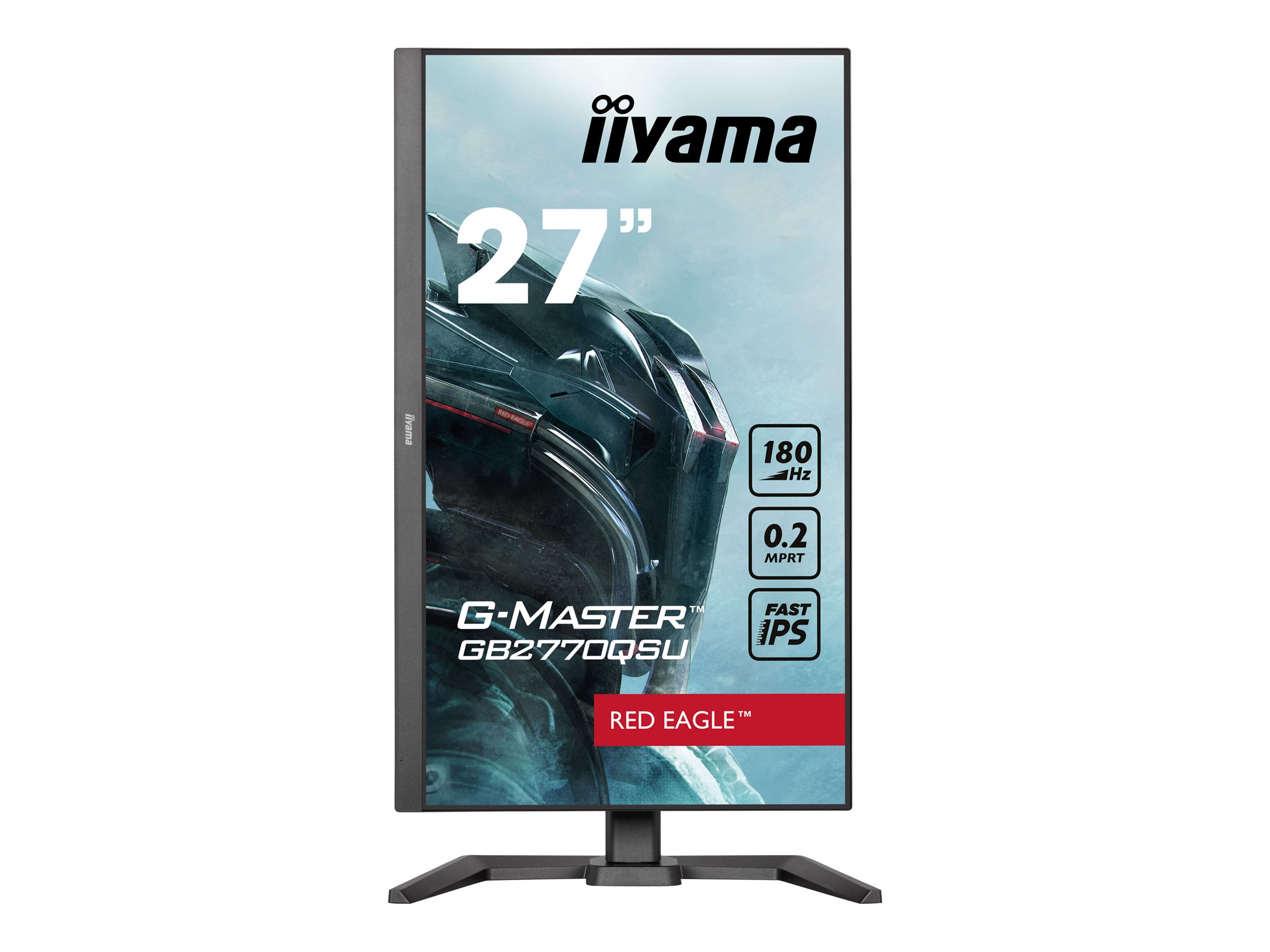 IIYAMA GB2770QSU-B6 G-Master Red Eagle 68,58cm 27Zoll Fast IPS QHD FreeSync PremiumPro 180Hz 1000:1 400cd/m2 0.2ms HDMI DP 4x