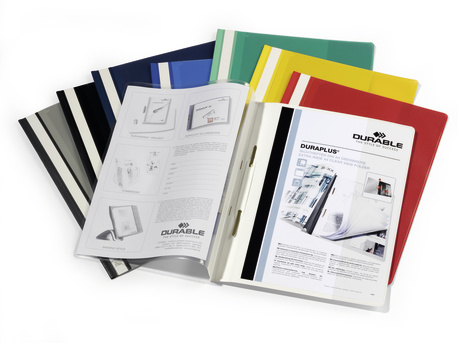 25 DURABLE Praesentationshefter DURAPLUS schwarz DIN A4 ueberbreit