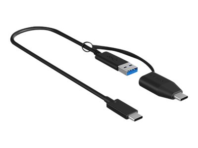 ICY BOX IB-CB033 USB 3.2 Gen2 Kabel Type-C zu Type-A und Type-C Laenge 35 cm bis zu 10 Gbit/s