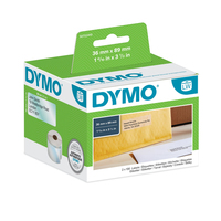 DYMO Etikettenrolle fÃ¼r Etikettendrucker S0722410 transparent, 36,0 x 89,0 mm, 1 x 260 Etiketten