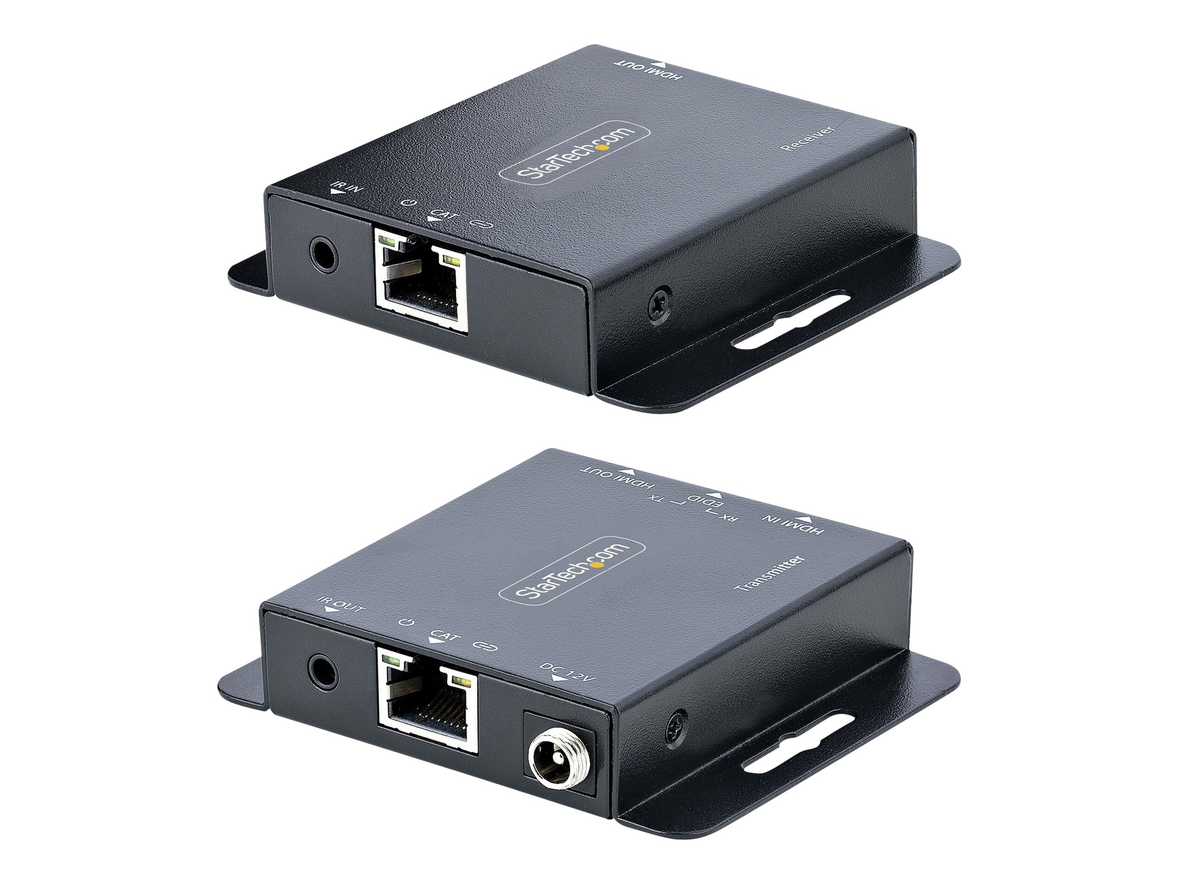 STARTECH.COM HDMI Extender over CAT6/CAT5 4K 30Hz/130ft PoC HDMI over Ethernet Extender HDMI Transmitter and Receiver kit IR Exten