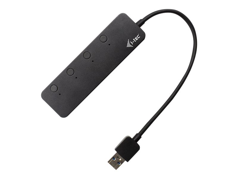 I-TEC USB 3.0 Metal HUB 4 Port mit einzelnen Ein / Aus-Schaltern 4x USB 3.0 Port mit Unterstuetzung fuer schnelles Aufladen BC 1.2