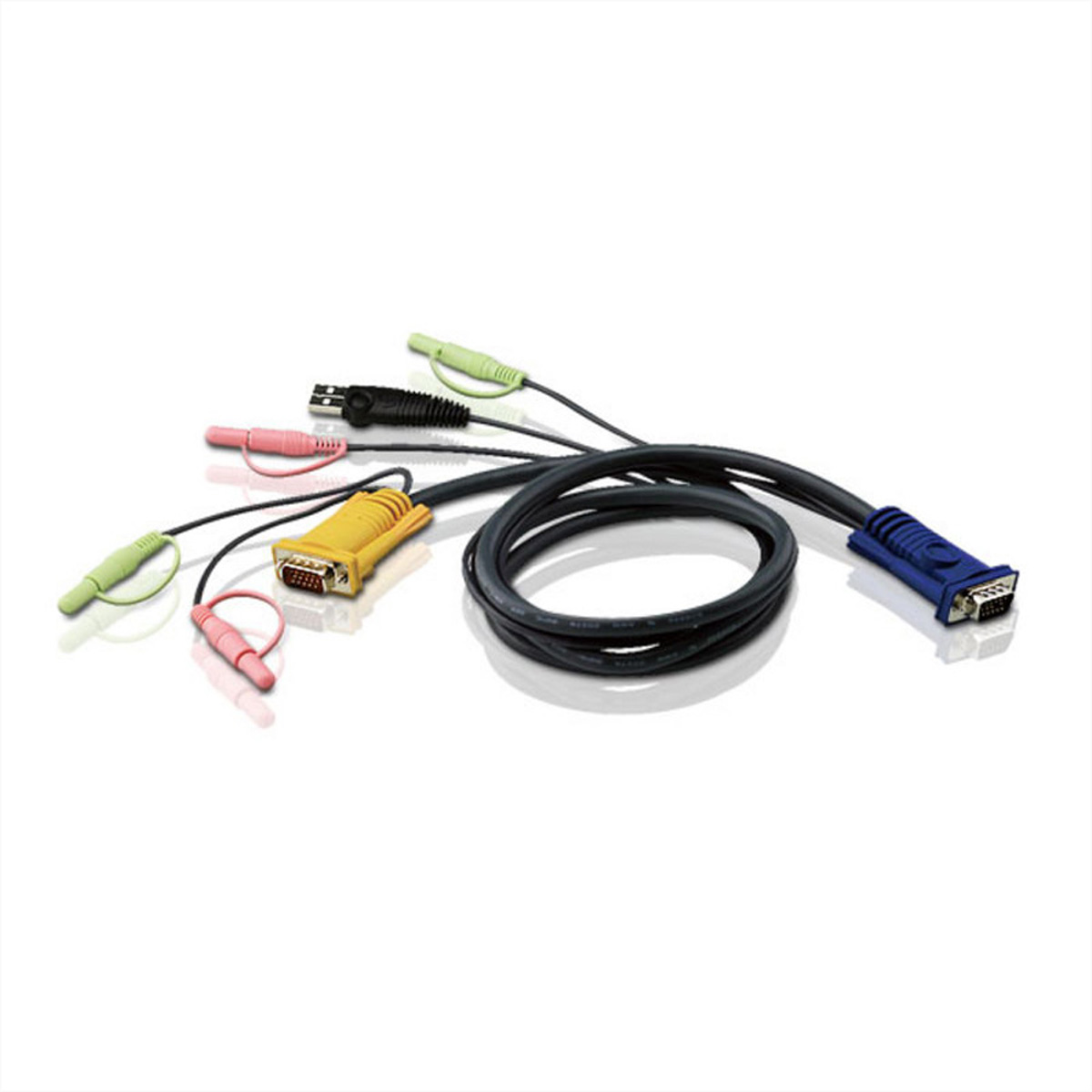 ATEN 2L5302U KVM Kabel VGA USB und Audio schwarz 18m