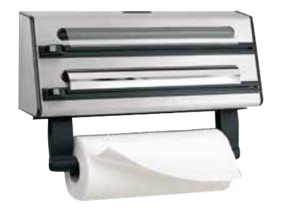 Emsa 504180 Contura 3-fach-Schneidabroller, Edelstahl, silber/schwarz Emsa 504180 Contura 3-fach-Schneidabroller, Edelstahl, silber/schwarz