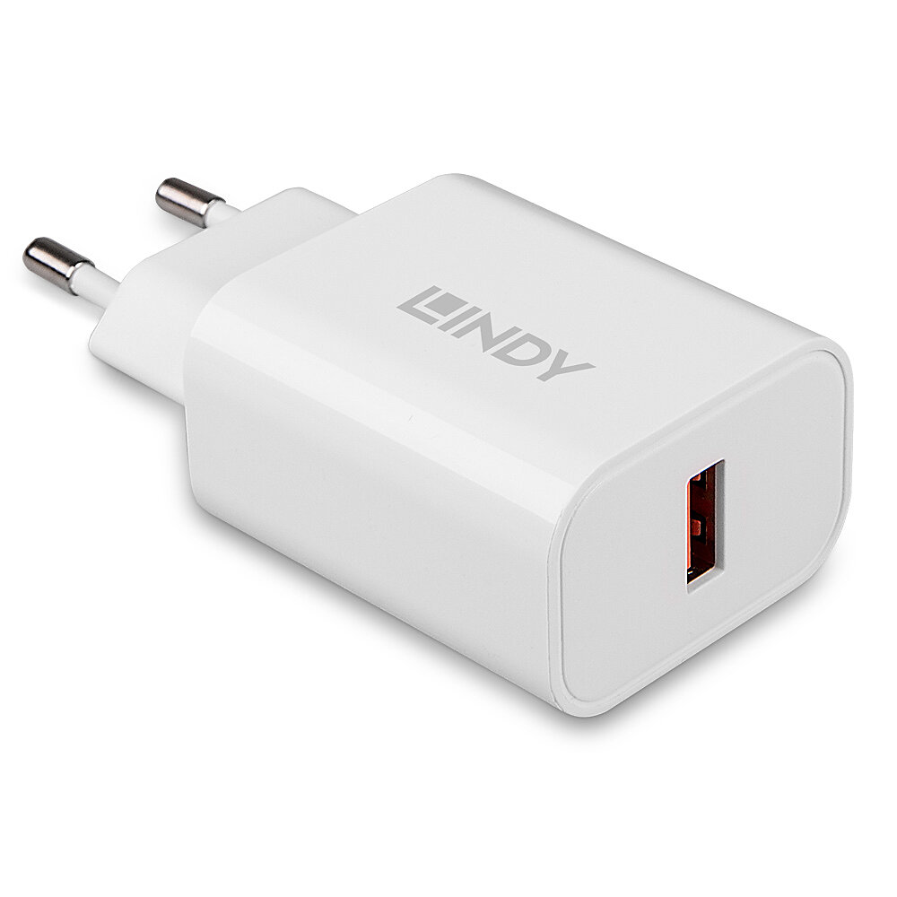 LINDY 18W 1 Port USB Type A Charger