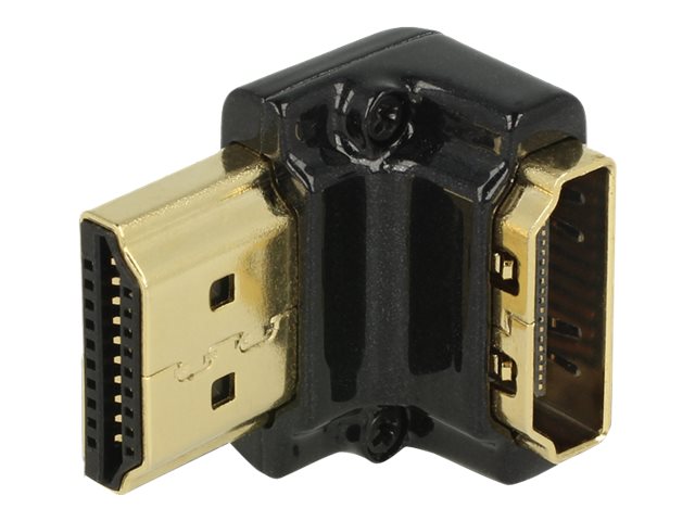 Delock Adapter HDMI-A Buchse > HDMI-A Stecker 4K 90° gewinkelt unten schwarz Delock Adapter HDMI-A Buchse > HDMI-A Stecker 4K 90° gewinkelt unten schwarz