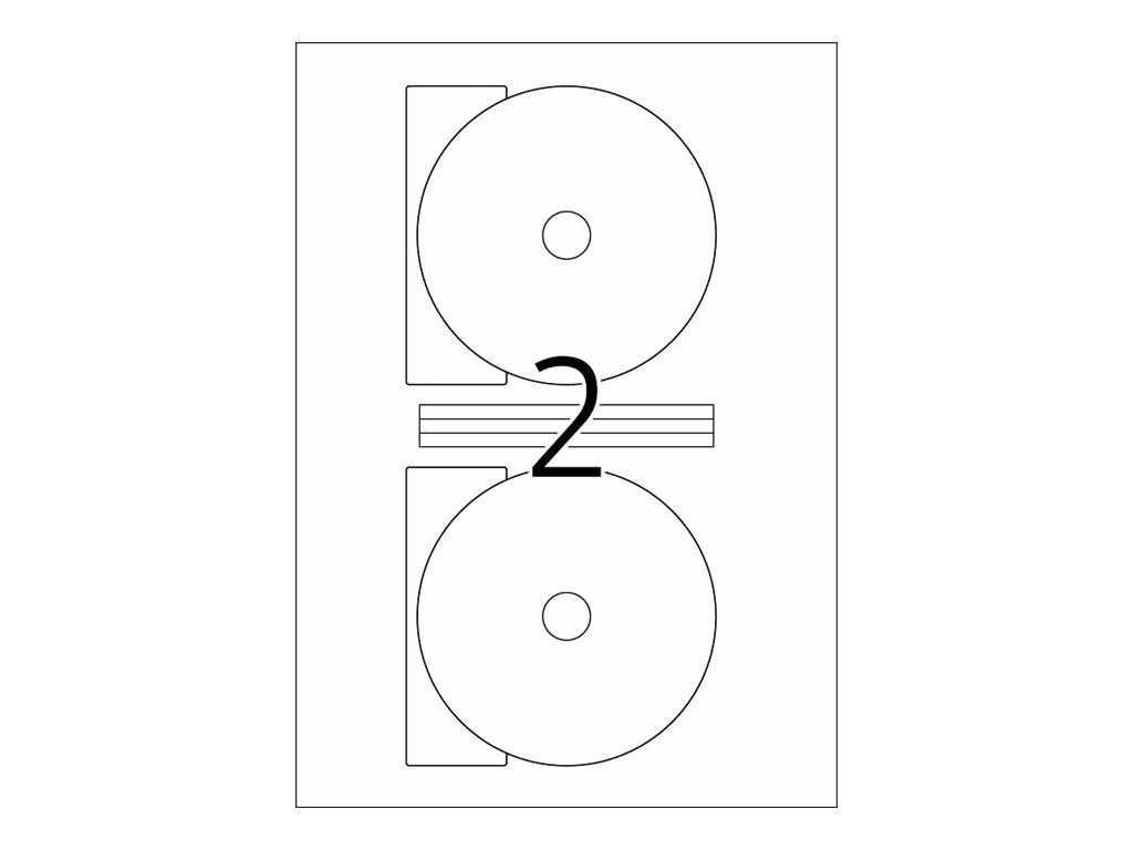 20 HERMA CD-Etiketten 8624 weiss 20 HERMA CD-Etiketten 8624 weiss