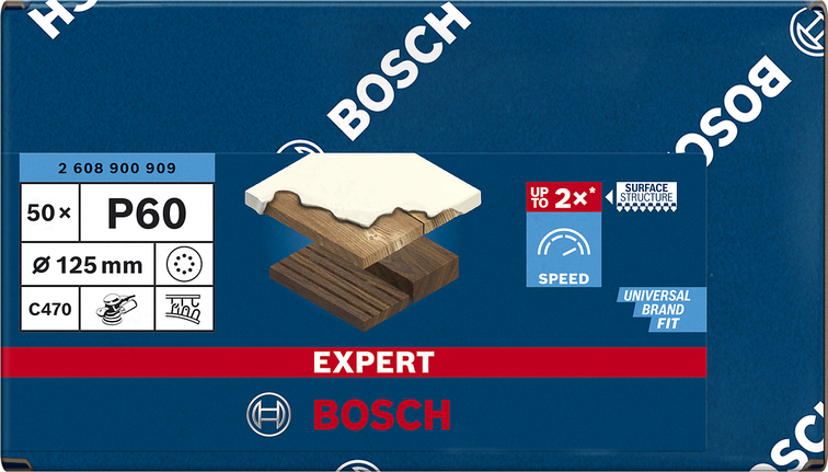 50 BOSCH EXPERT C470 Best for Wood and Paint Schleifblaetter 60