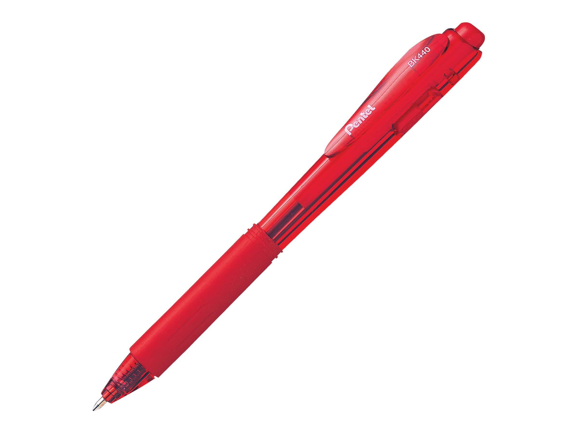 Pentel Kugelschreiber BK440 rot/transparent, Schreibfarbe: rot, 1 St. Pentel Kugelschreiber BK440 rot/transparent, Schreibfarbe: rot, 1 St.