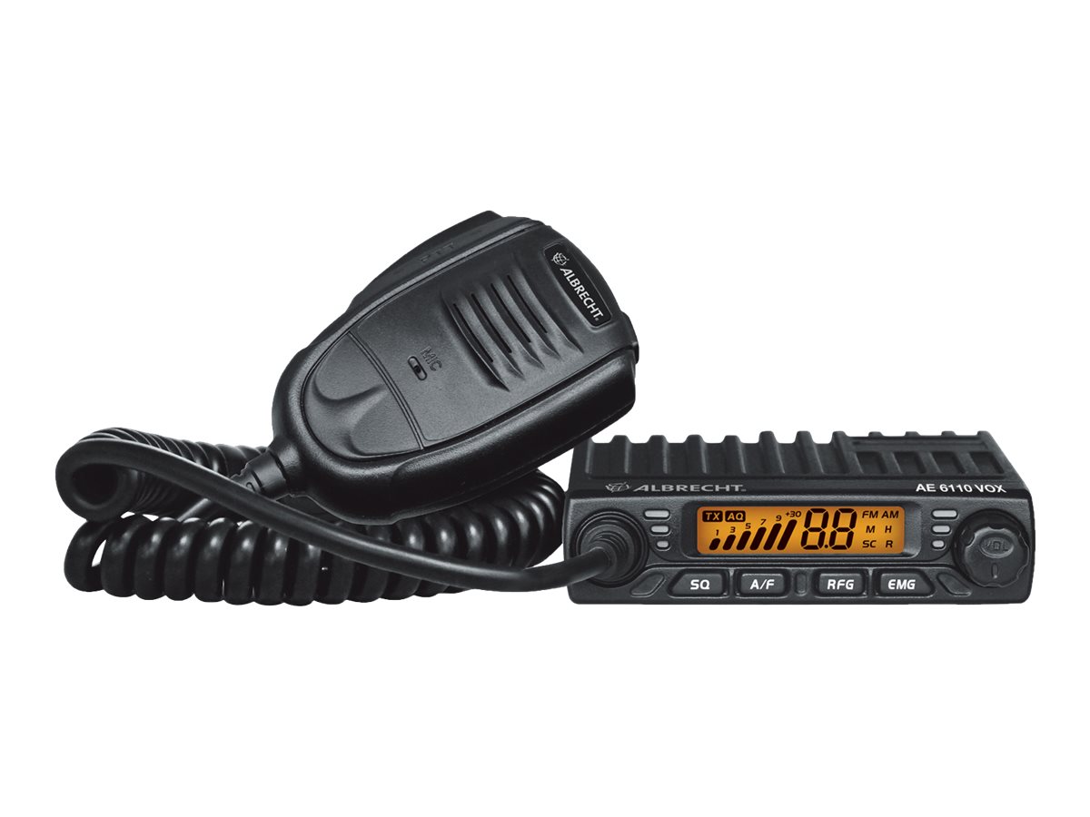 Albrecht AE 6110 VOX, Mini-CB Funk, Multi mit integrierter VOX-Funktion zum freihändigem Sprechen im Fahrzeug