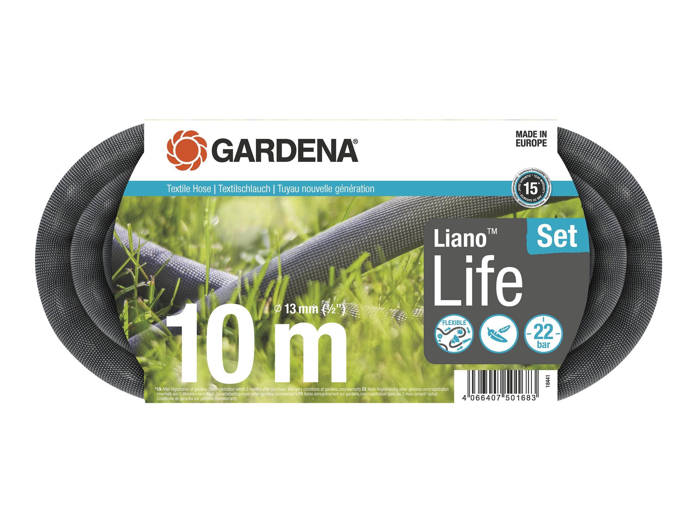 GARDENA Gartenschlauch-Set Lianoâ„¢ Life 10,0 m GARDENA Gartenschlauch-Set Lianoâ„¢ Life 10,0 m