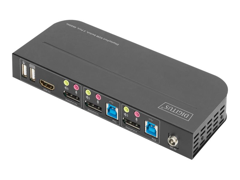 Digitus DS12850 KVMSwitch 2Port 4K60Hz 2x DP 1x DPHDMI