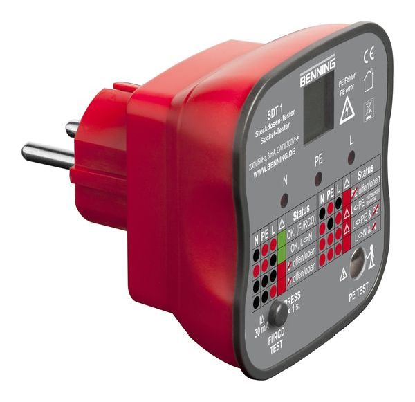 Benning SDT1 Steckdosentester RCD-Test 30mA