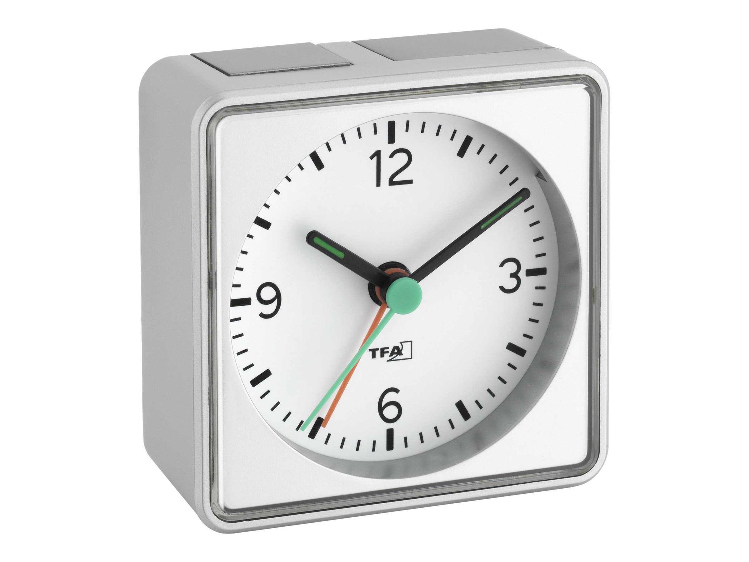 TFA® Wecker weiss silber Kunststoff 7,0 x 7,0 cm TFA® Wecker weiss silber Kunststoff 7,0 x 7,0 cm