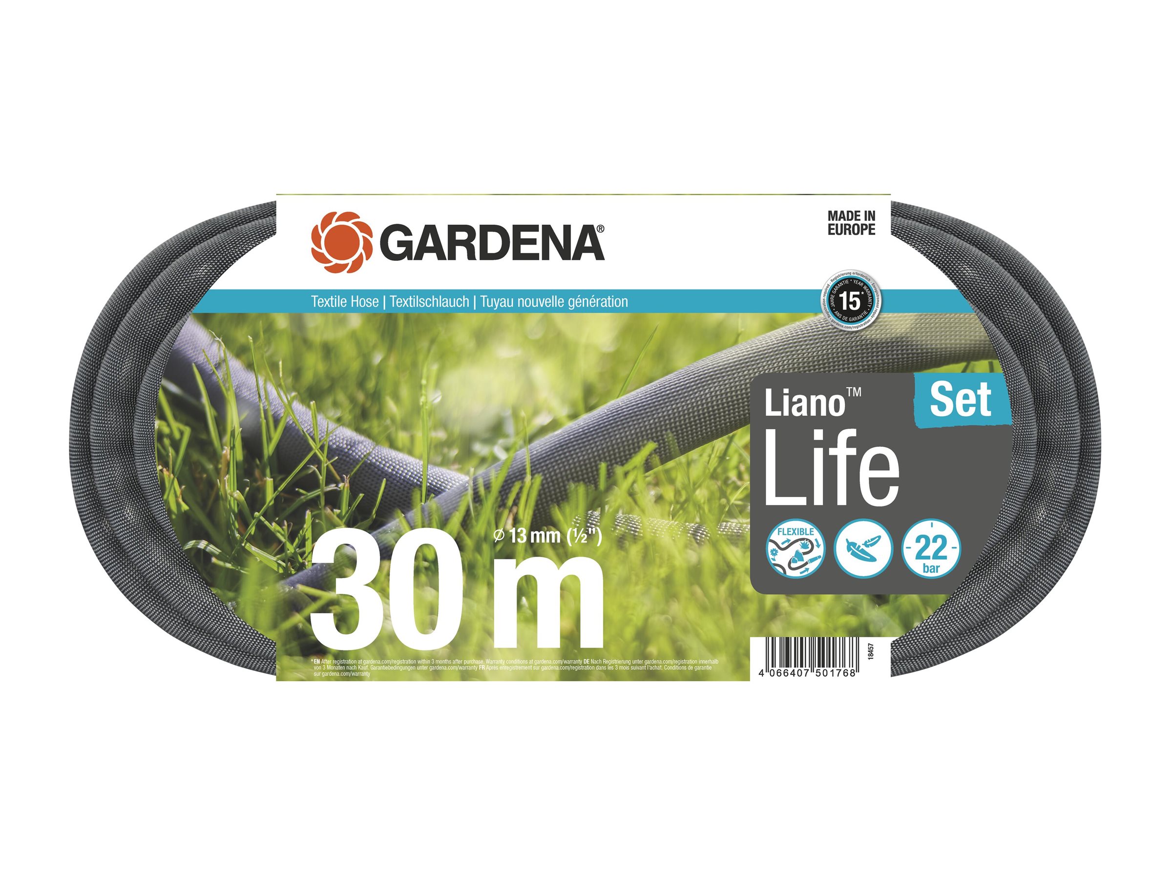 GARDENA GartenschlauchSet Liano Life 30,0 m