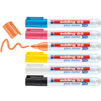 edding 95 Glasboardmarker farbsortiert 1,0 - 5,0 mm, 6 St. edding 95 Glasboardmarker farbsortiert 1,0 - 5,0 mm, 6 St.
