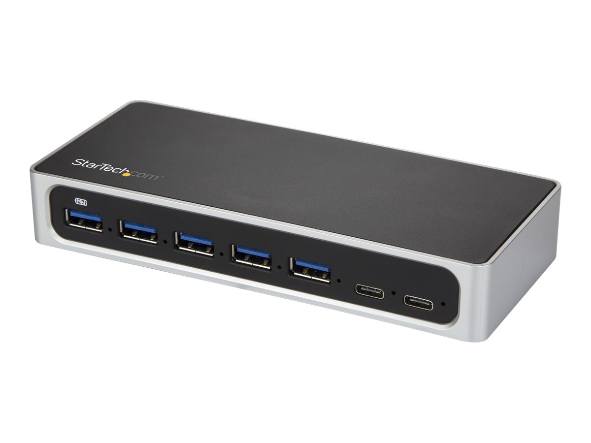 StarTech.com 7 Port USB-C Hub - USB C auf 5x USB-A und 2x USB Type-C - USB 3.0 - 7 Port USB Hub - Powered USB Hub - USB Typ C auf USB - Hub - 7 Anschlüsse