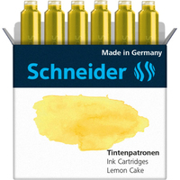 Schneider Tintenpatronen für Füller Pastell Lemon Cake, 6 St