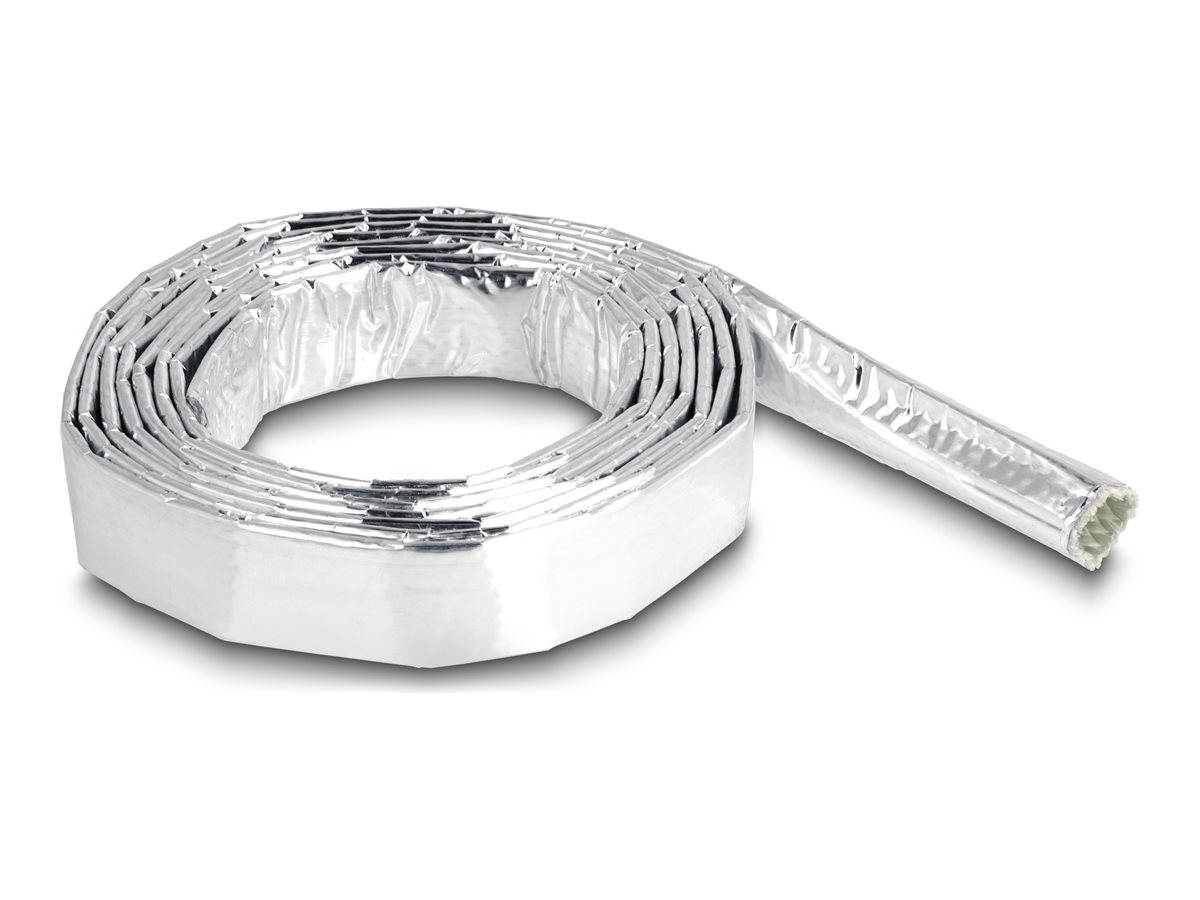 Delock Kabelschlauch aus Glasfasergeflecht und Aluminium 2 m x 10 mm