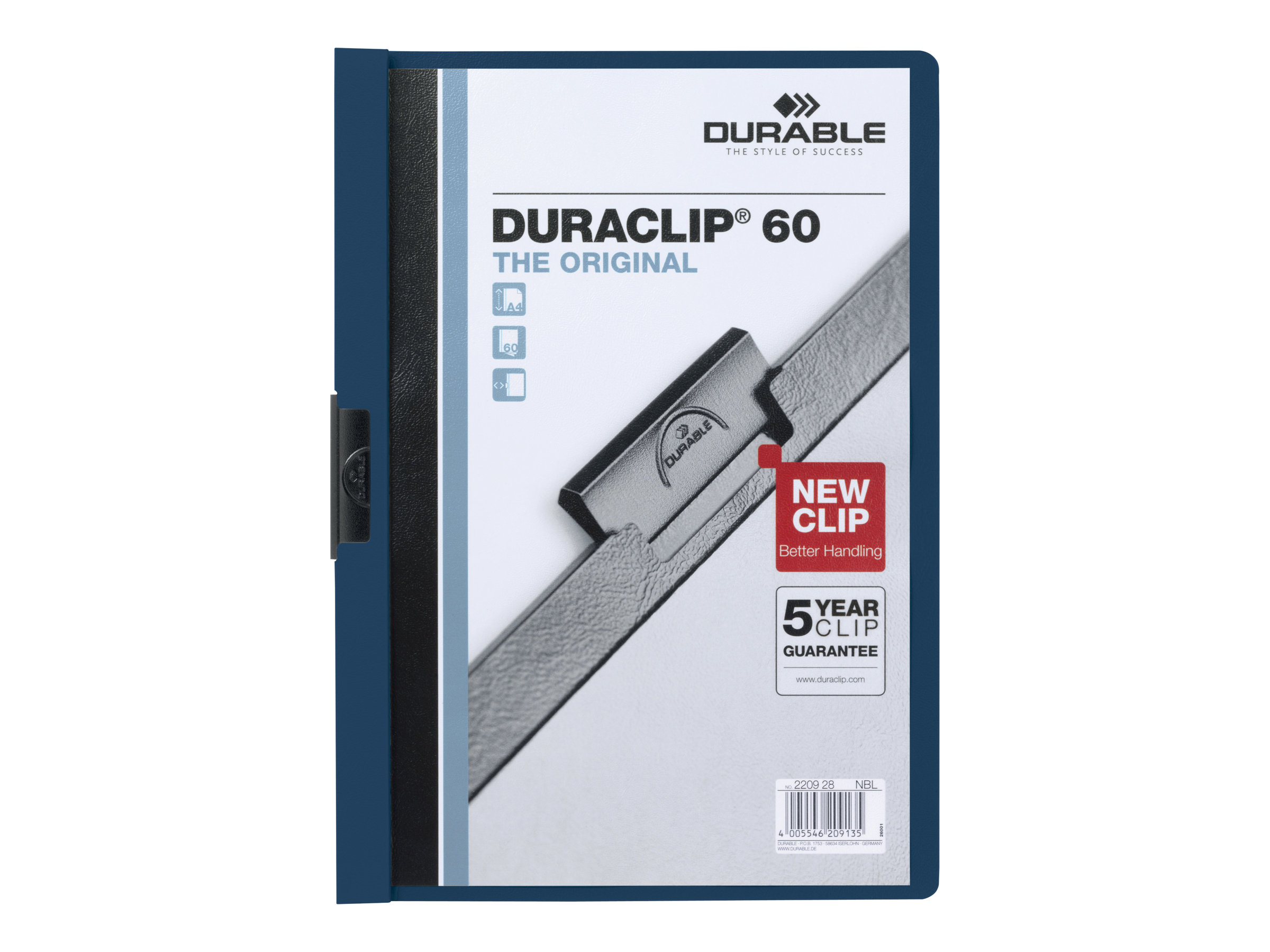 DURABLE Klemmhefter DURACLIP nachtblau, 25 St