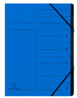 Exacompta Ordnungsmappe 7 Faecher blau Exacompta Ordnungsmappe 7 Faecher blau
