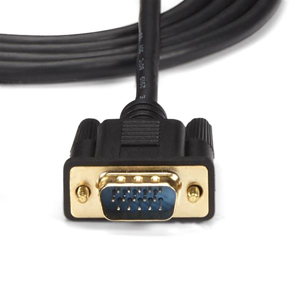 STARTECHCOM 90cm aktives HDMI auf VGA Konverter Kabel HDMI zu VGA Adapter 0,9m Schwarz 1920x1200 1080p