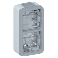 Legrand FR-Gehäuse 69661 Plexo IP55 2fach senkrecht AP grau Legrand FR-Gehäuse 69661 Plexo IP55 2fach senkrecht AP grau