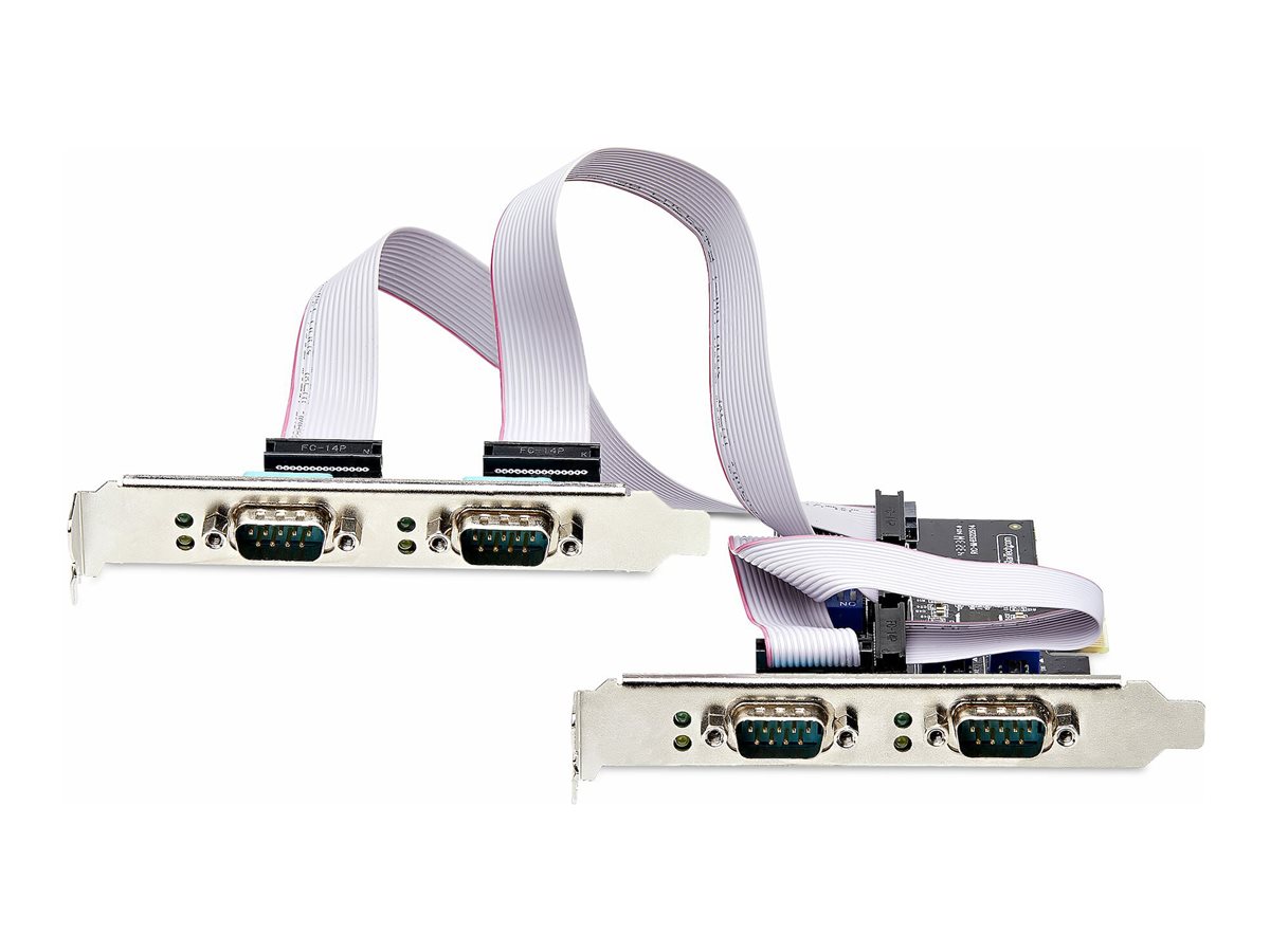 STARTECH.COM 4-Port Serielle PCIe Karte PCI Express zu RS232/RS422/RS485 DB9 Serielle Karte 16C1050 UART ESD Schutz Windows/Linux STARTECH.COM 4-Port Serielle PCIe Karte PCI Express zu RS232/RS422/RS485 DB9 Serielle Karte 16C1050 UART ESD Schutz Windows/Linux