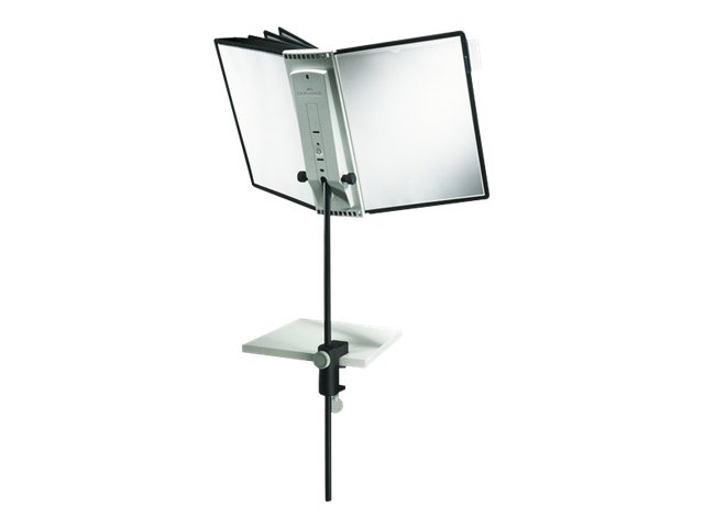 DURABLE Sichttafelsystem SHERPA Display System desk clamp 10 581800 DIN A4 schwarz mit 10 St Sichttafeln, 1 St