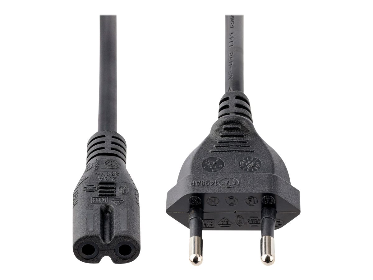 STARTECH.COM 2m 6ft Laptop Power Cord EU Plug to C7 2.5A 250V 18AWG Laptop Replacement Cord Laptop Charger Cable Europlug