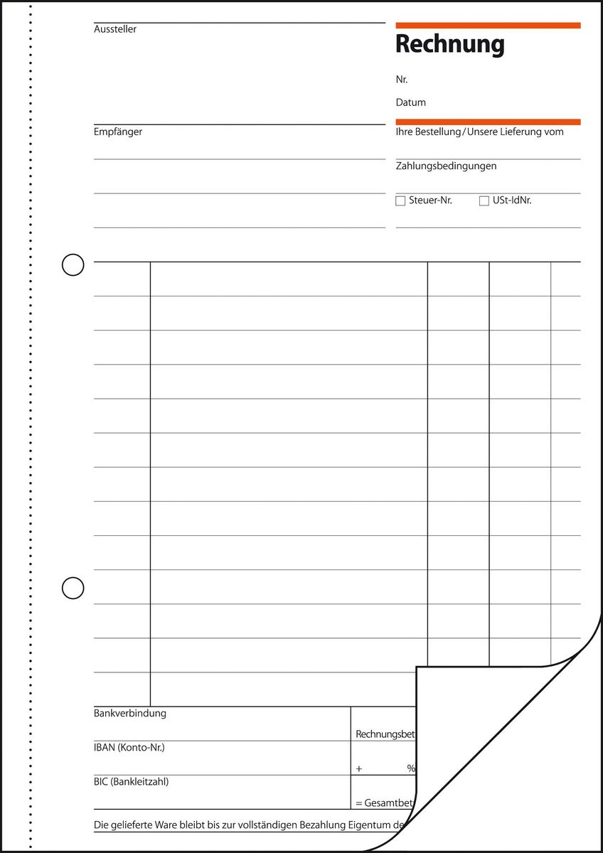 SIGEL Rechnung Formularbuch RE525