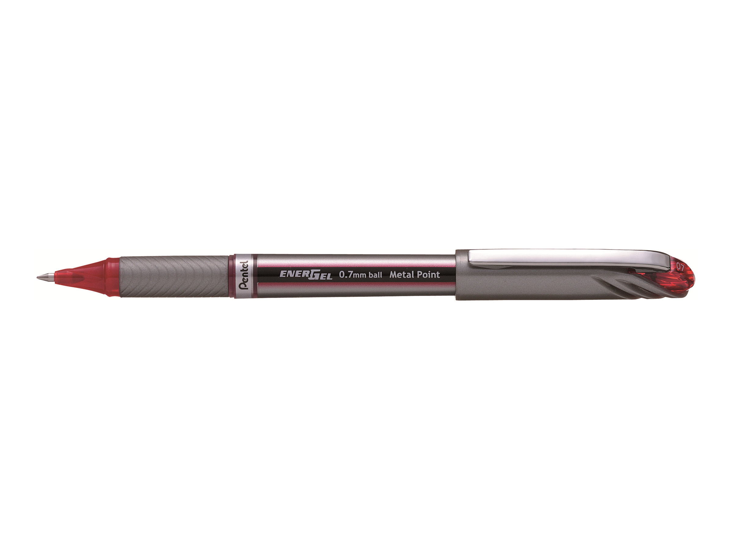 Pentel ENERGEL BL27 Gelschreiber rot/silber 0,35 mm, Schreibfarbe: rot, 1 St. Pentel ENERGEL BL27 Gelschreiber rot/silber 0,35 mm, Schreibfarbe: rot, 1 St.