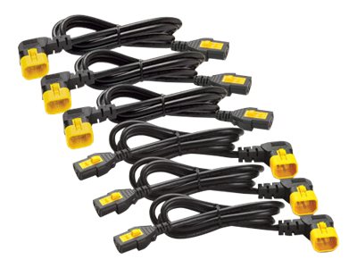 APC Power Cord Kit (6 ea), Locking, C13 to C14 (90 Degree),