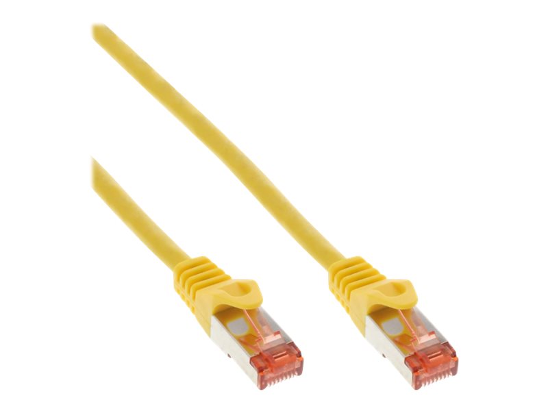 INLINE Patchkabel S-FTP PiMf Cat.6 250MHz halogenfrei Kupfer gelb 0,25m