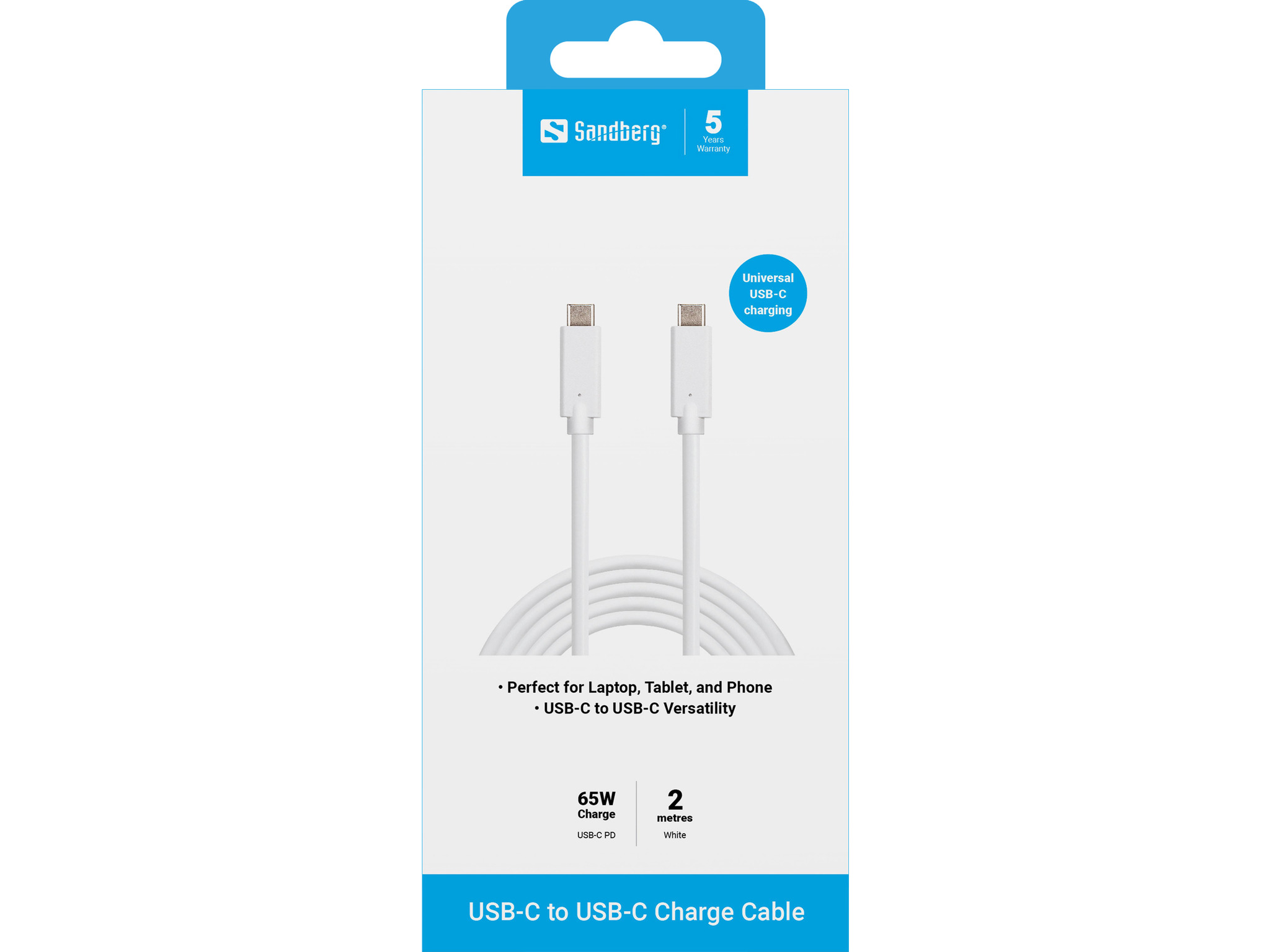 13617 SANDBERG Ladekabel USBC 2m 60 W