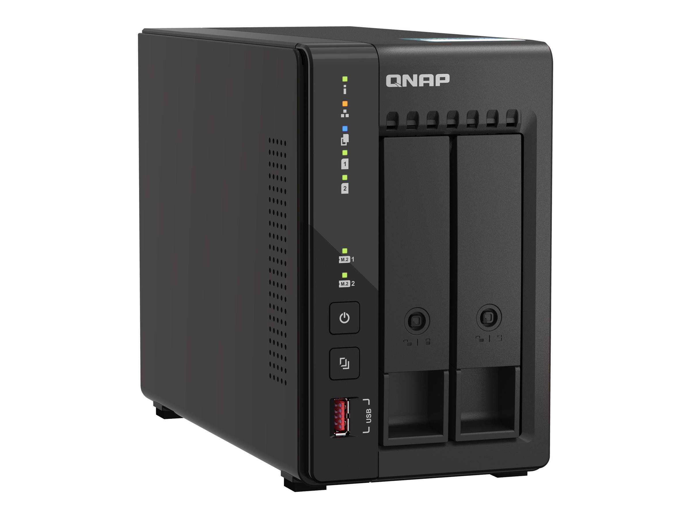 QNAP TS-253E-8G 2-bay desktop NAS Intel Celeron J6412 4C 2.0GHz burst 2.6GHz onboard 8GB RAM 2xHDMI 1.4b 2xM.2 2280 PCIe slots