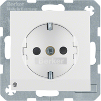 Berker Steckdose SCHUKO 41091909 polarweiss matt Berker Steckdose SCHUKO 41091909 polarweiss matt