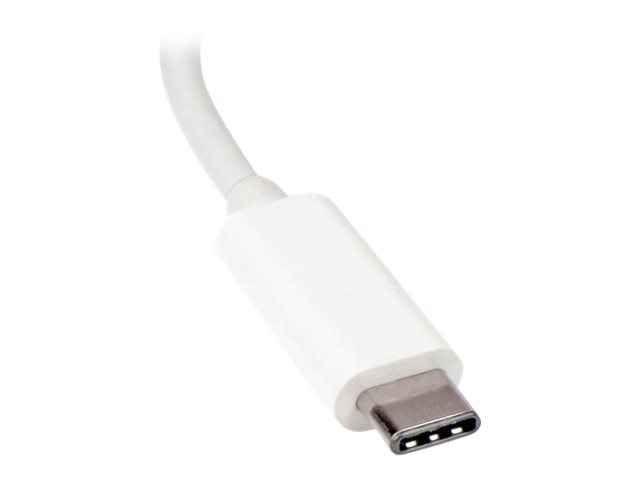 StarTech.com USB-C auf DVI Adapter - USB Type-C DVI Konverter für MacBook, Chromebook, Dell XPS oder andere USB-C Geräte - Weiß - externer Videoadapter - weiß