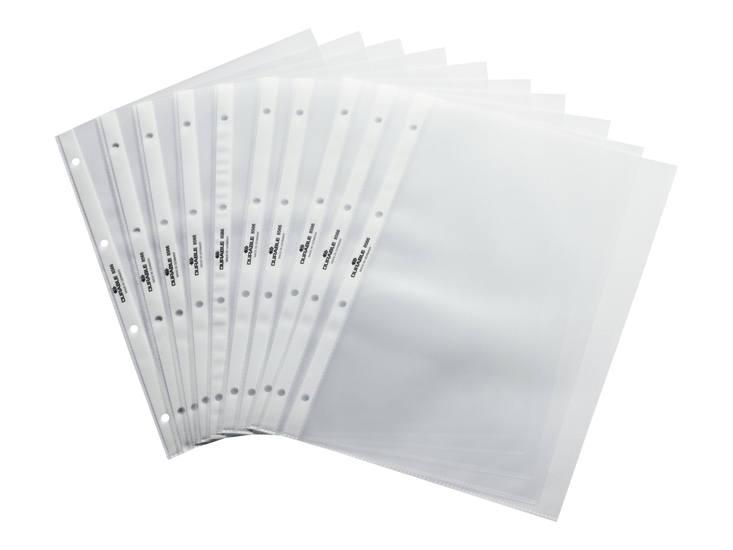 10 DURABLE Prospekthüllen DIN A4 quer transparent genarbt 0,12 mm 10 DURABLE Prospekthüllen DIN A4 quer transparent genarbt 0,12 mm