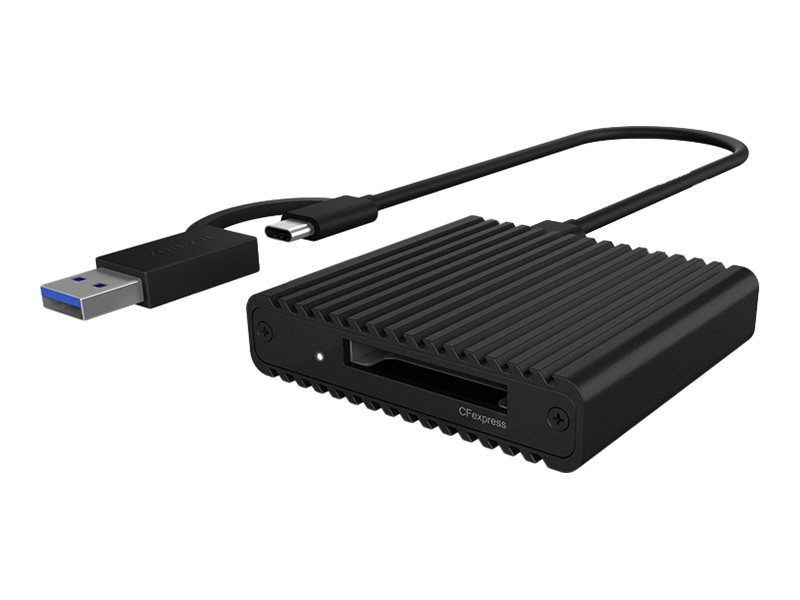 ICY BOX IB-CR404-C31 CFexpres Kartenleser Typ B mit USB 3.2 Gen 2 und NVMe Windows macOS und Chrome OS
