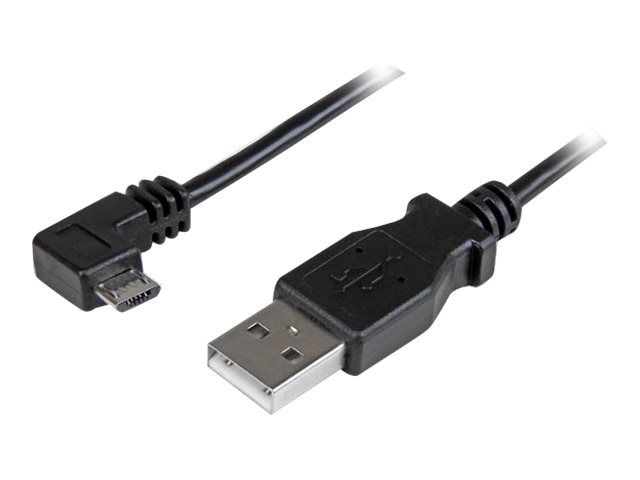 STARTECHCOM 05m Right Angle Micro USB Cable USB to Micro USB Cable USB Charger Cable Charge and Sync 24 AWG
