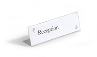 DURABLE Tischnamensschilder transparent 21,0 x 6,1 cm, 10 St.