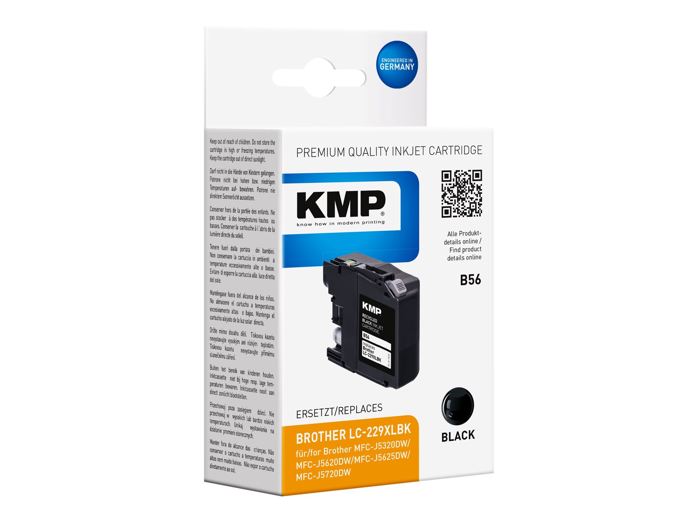 KMP B56 schwarz Druckerpatrone kompatibel zu brother LC-229XLBK KMP B56 schwarz Druckerpatrone kompatibel zu brother LC-229XLBK