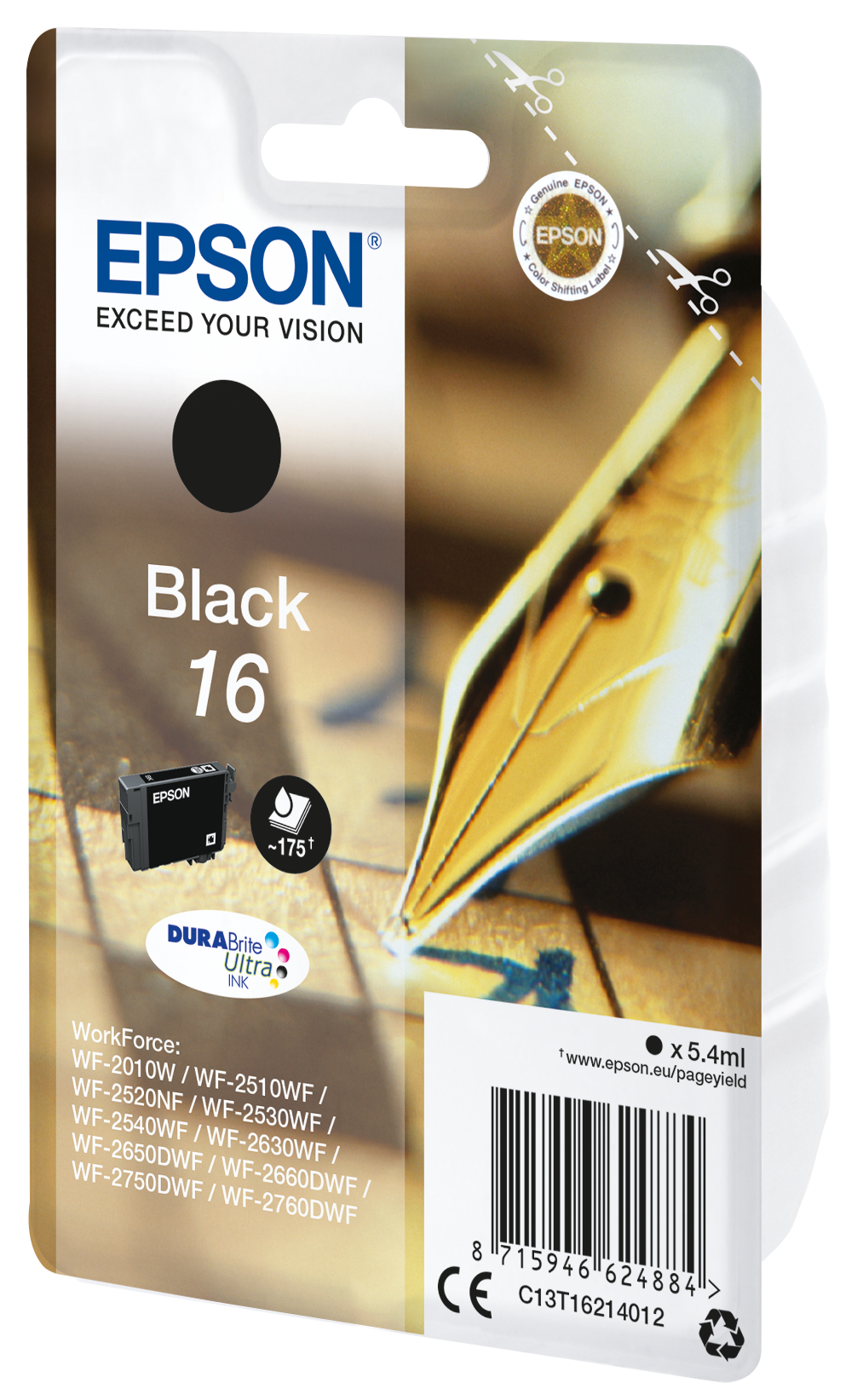 C13T16214012 EPSON WF Tinte black ST 175