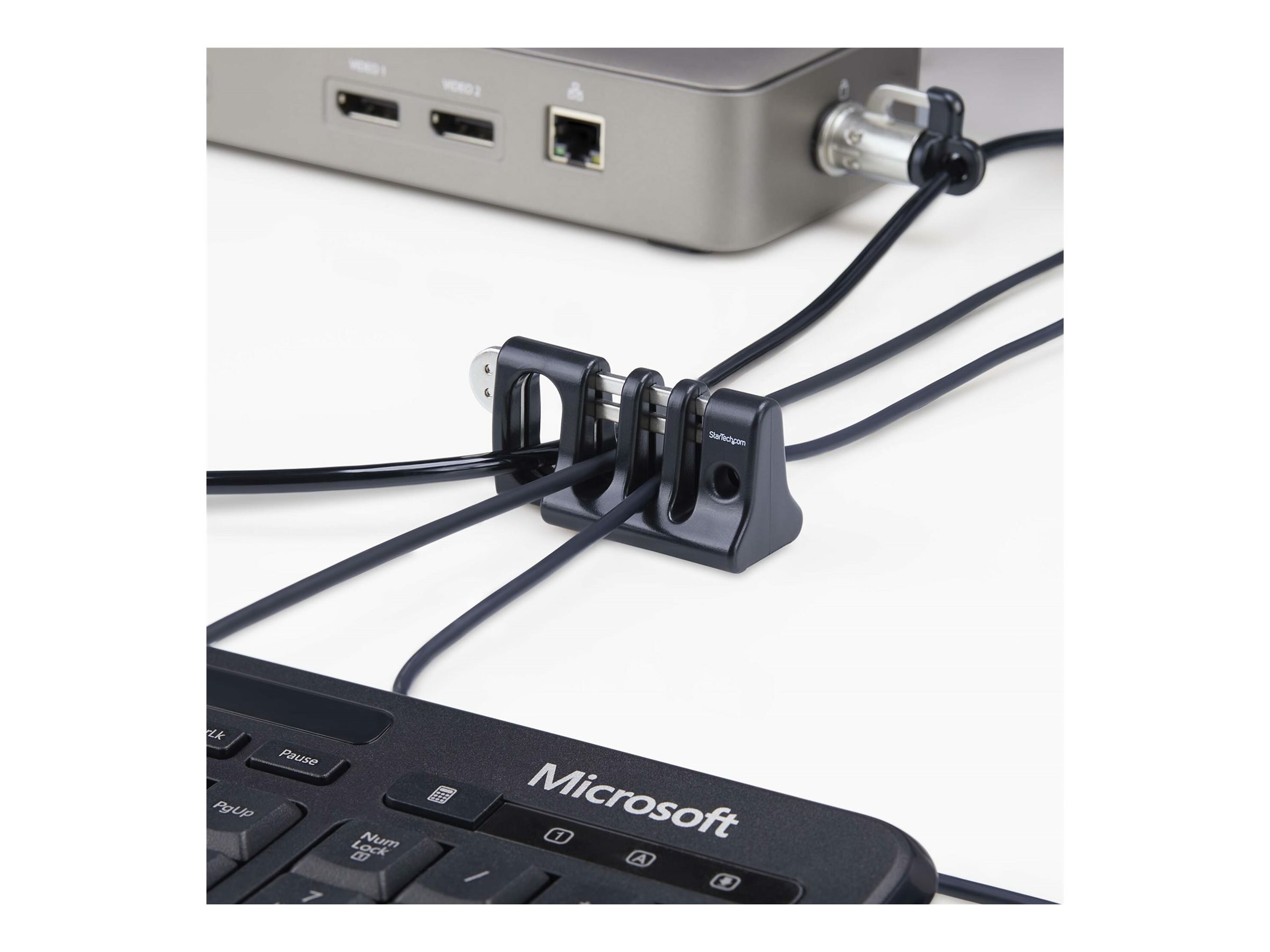 STARTECHCOM PeripheriekabelAnkerschlossKabelhalter Computer Kabelsicherung Kabelsperre Einsatz mit LaptopKabelschloss
