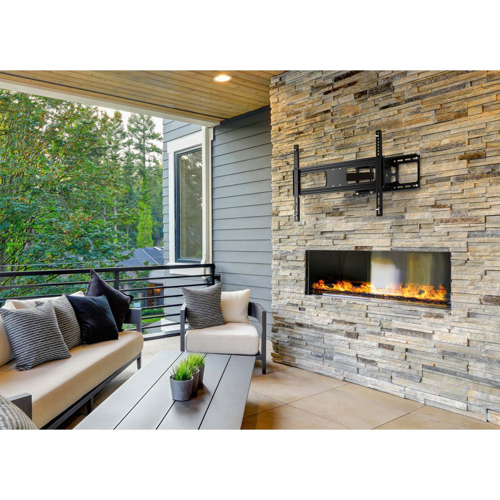 Manhattan Outdoor TV-Wandhalterung Full Motion 37‑86 Zoll 50 kg Schwarz