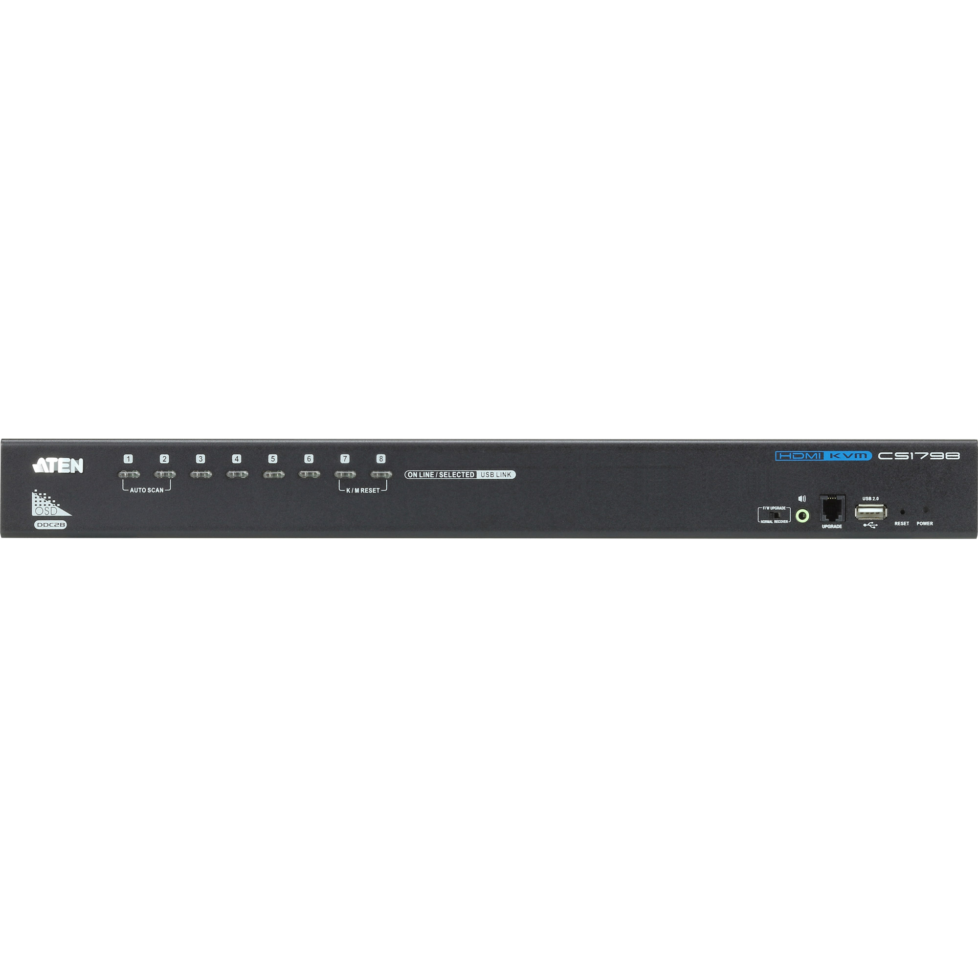 ATEN CS1798 - KVM-/Audio-/USB-Switch - 8 Anschlüsse - an Rack montierbar